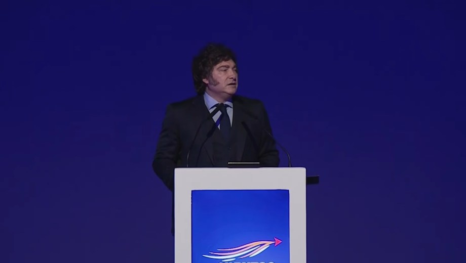 Milei en el encuentro "Vientos de Cambio" de Fundación Libertad y Progreso.