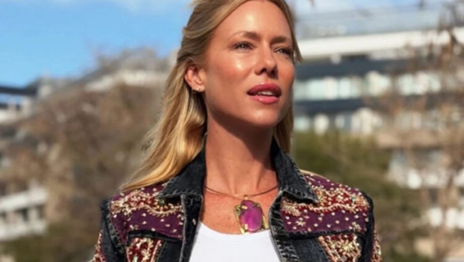 El look bordó de Nicole Neumann.-
