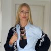 Imagen de Regreso de los jeans joya: cómo Nicole Neumann combina el denim con strass y campera de cuero