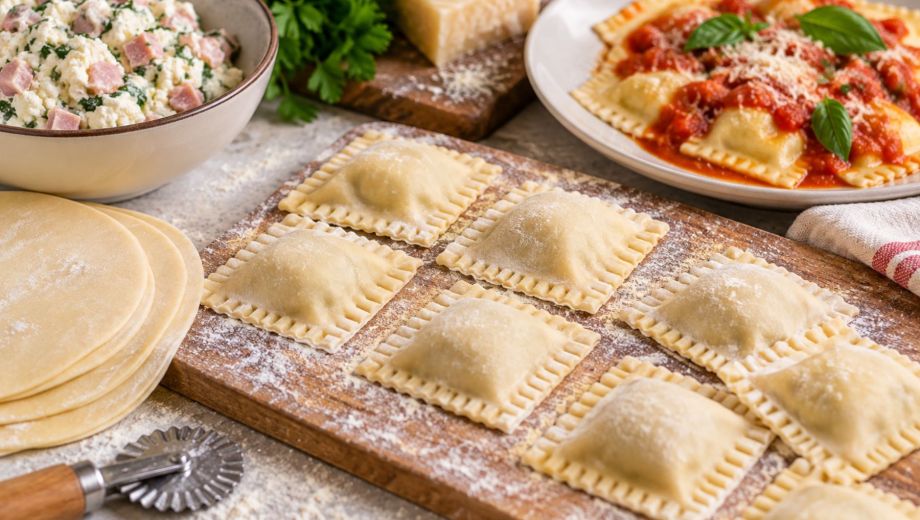 Raviolis caseros. Foto ilustrativa.