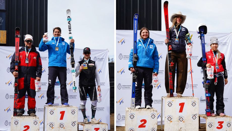 Gravier y Baruzzi se consagraron campeones argentinos en el Cerro Perito Moreno. Gentileza. 