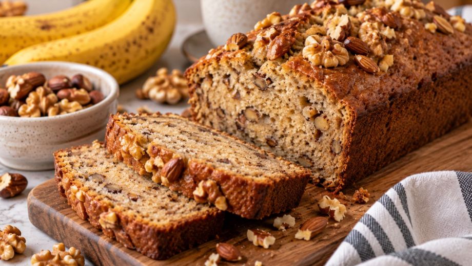 Pan de plátano con nueces. Foto ilustrativa.