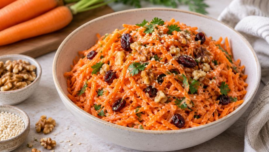 Ensalada fresca de zanahoria. Foto ilustrativa.