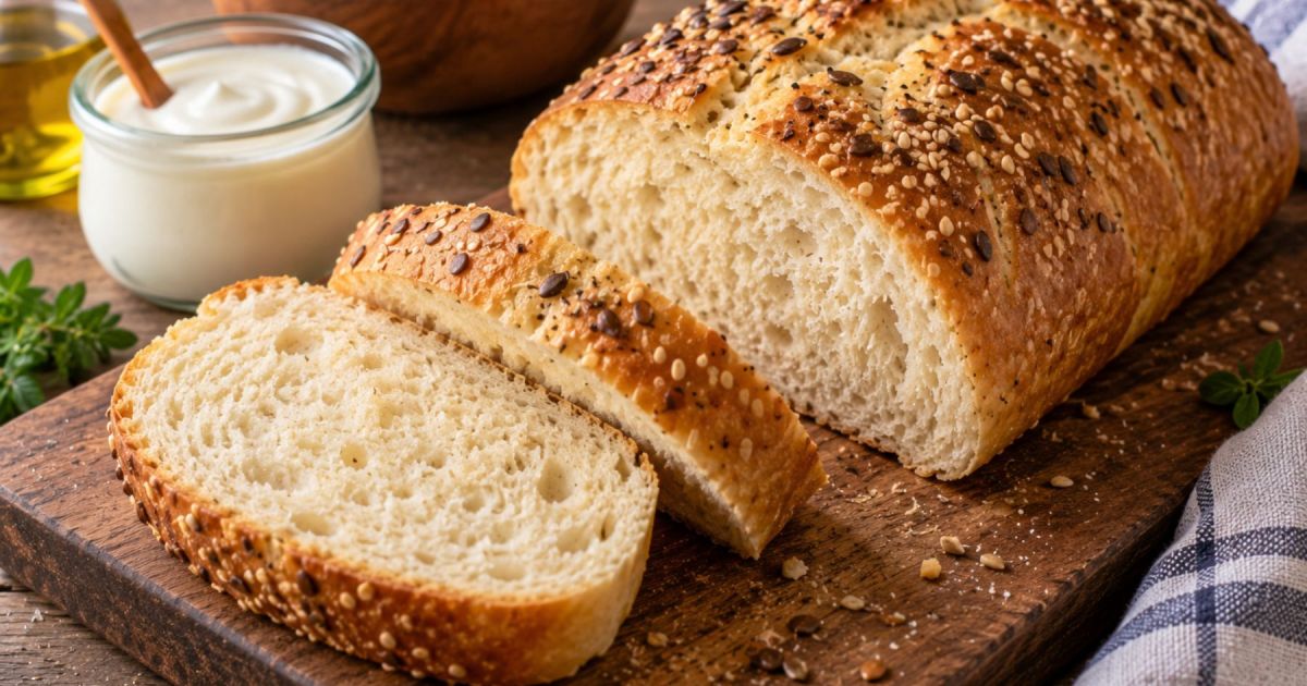 Receta simple de pan de yogur para preparar en casa