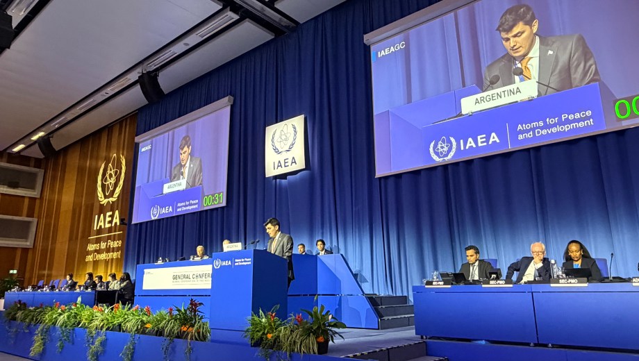 La presentación se realizó en la 70ª conferencia general de OIEA. Foto gentileza. 
