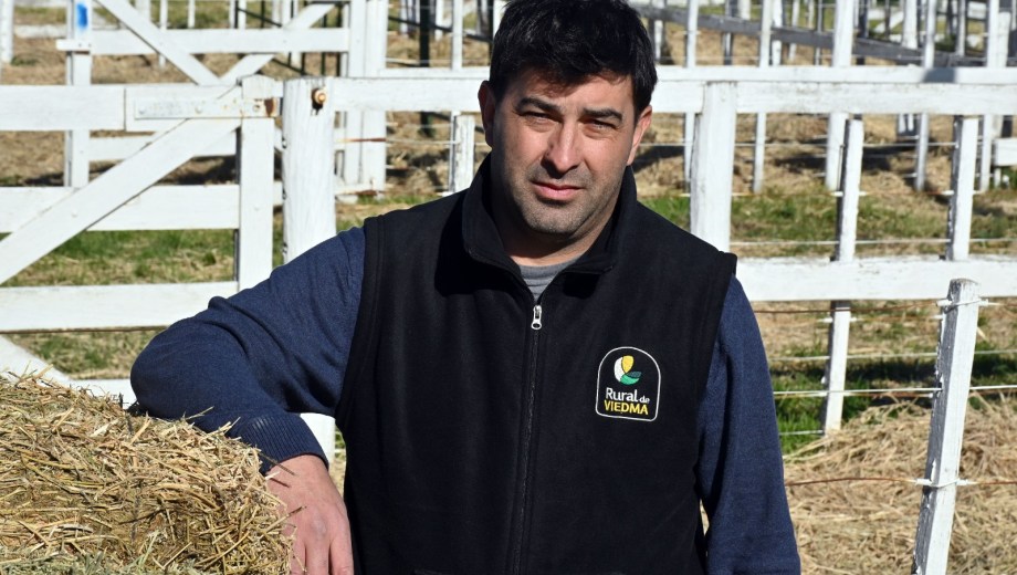 Rodrigo Núñez es productor y presidente de la Sociedad Rural de Viedma. Foto: Marcelo Ochoa.