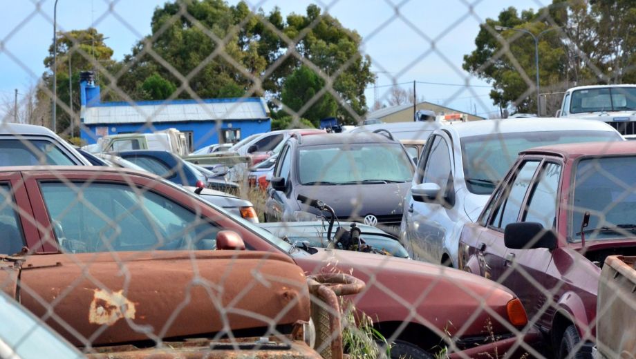 Proponen declarar emergencia sanitaria en Viedma ante la acumulación de vehículos retenidos. Foto: Marcelo Ochoa