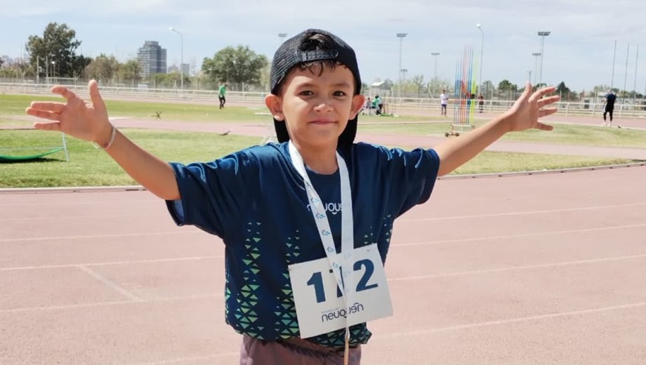 Luca, apasionado del atletismo. 