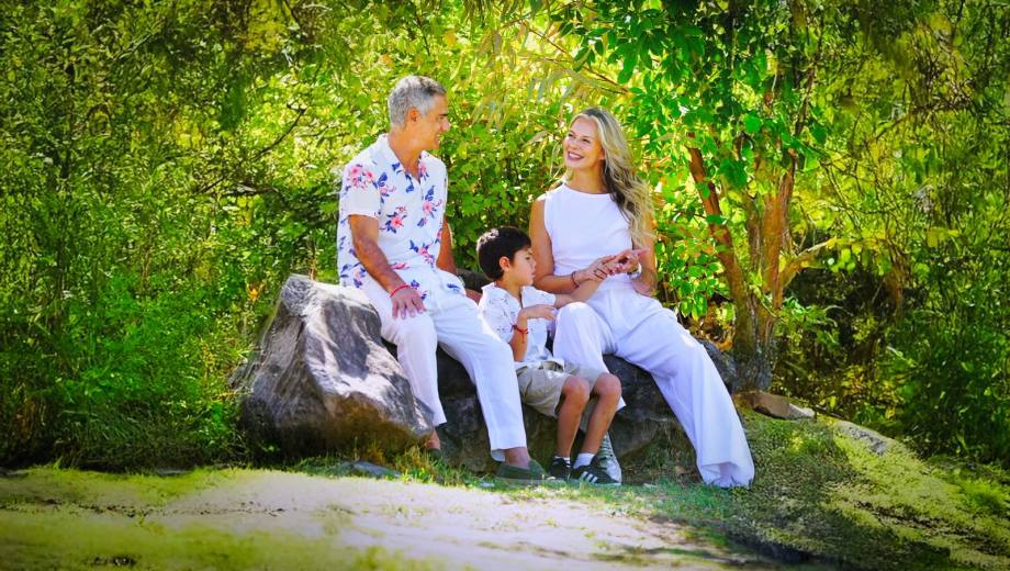 Natalia Corbould y su familia. Foto: gentileza. 