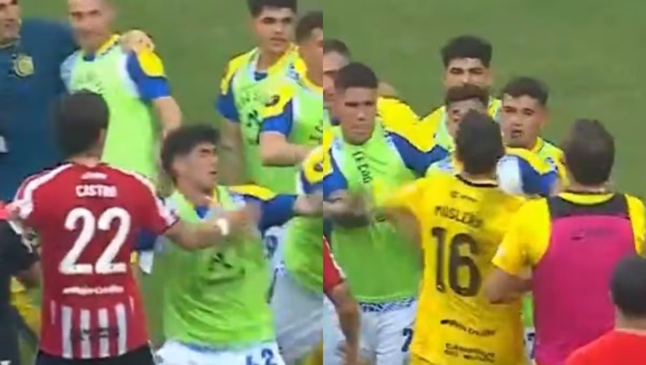 La debacle total. Un triste final de partido para lo que debió ser una fiesta del fútbol. 