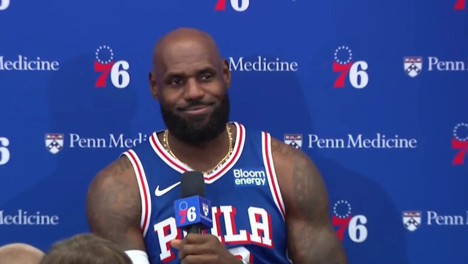 LeBron James habló por primera vez como jugador de los Philadelphia 76ers en el NBA Media Day. (Foto: NBA)