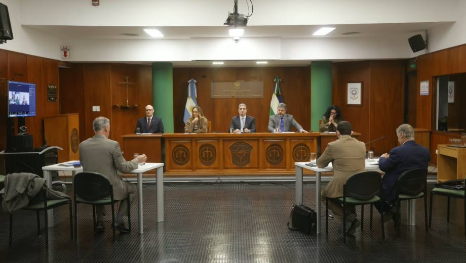 La audiencia del STJ se realizó este miércoles en Viedma. Gennuso se conectó de manera virtual. Foto: Pablo Leguizamón