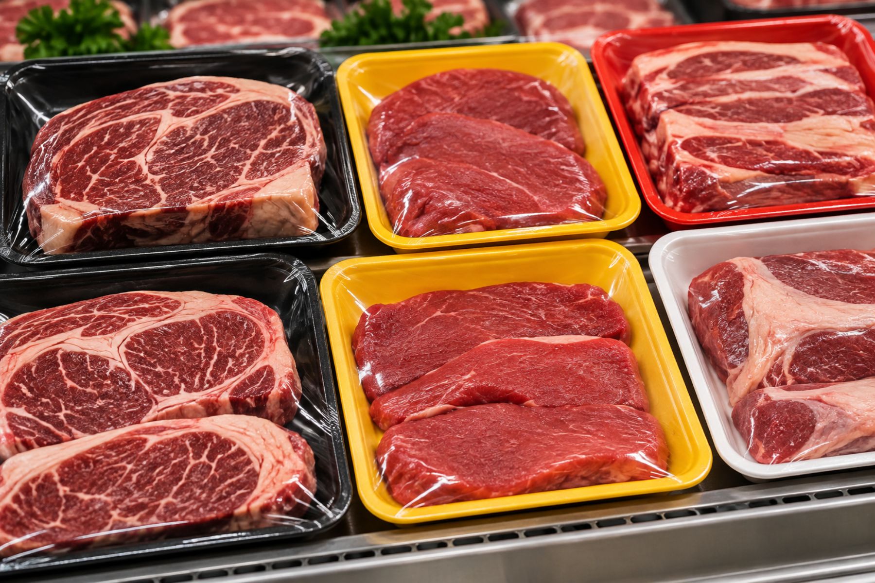 Significado de los colores en las bandejas de carne del supermercado