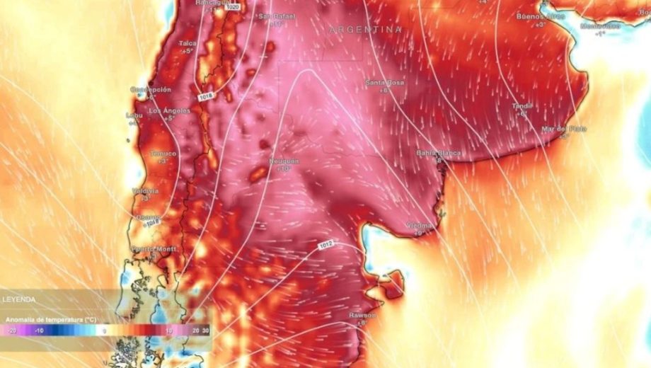 Dos frentes impactarán en las condiciones del tiempo de la Patagonia. Foto: Gentileza Meteored. 
