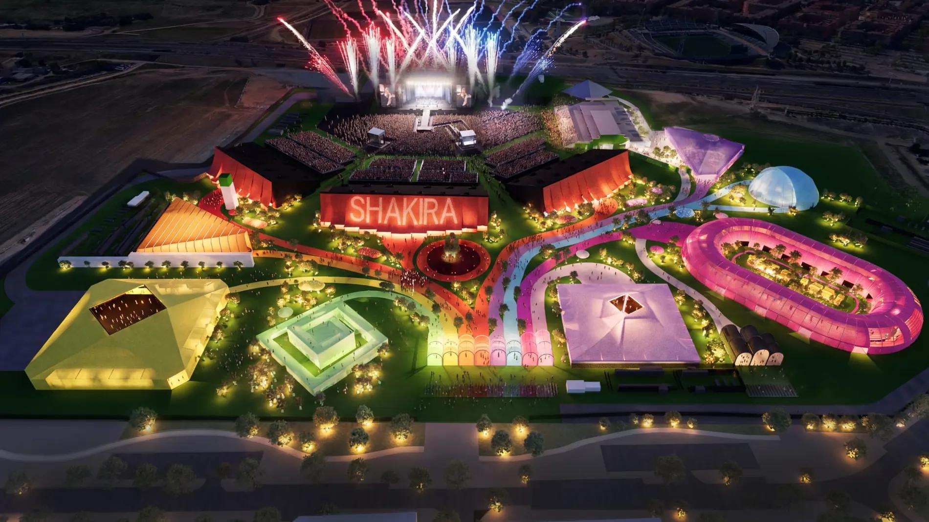 Shakira creó una “microciudad” en Madrid para sus 12 shows: cómo es Macondo Park