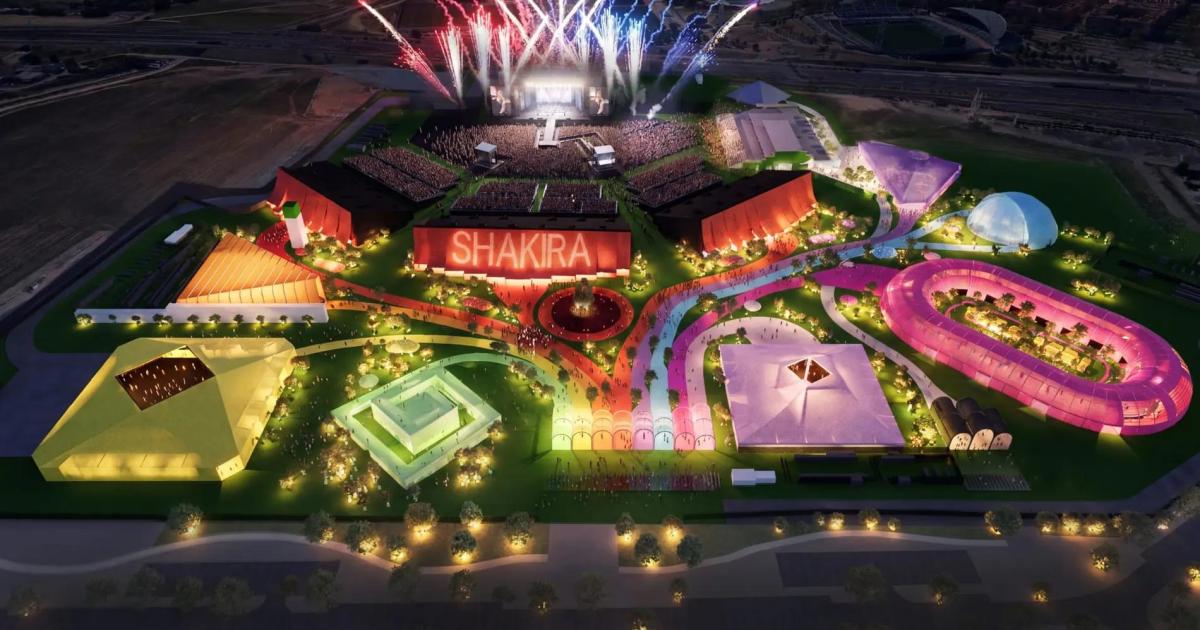 Shakira creó una “microciudad” en Madrid para sus 12 shows: cómo es Macondo Park