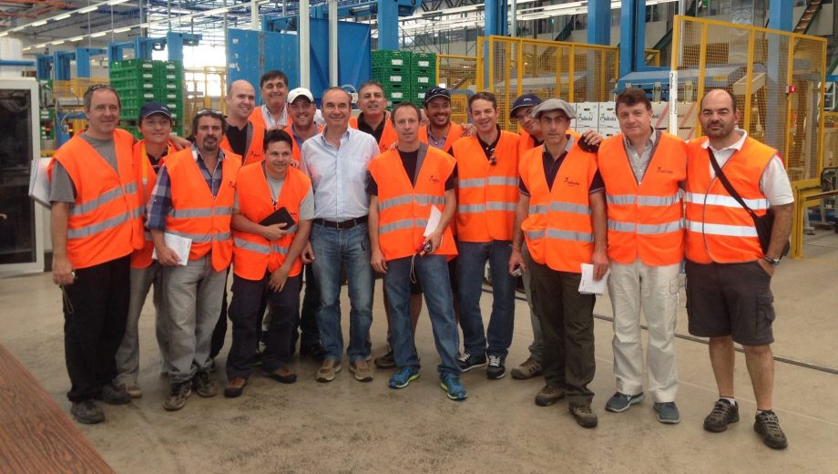 Foto de un viaje técnico a Europa organizado por AgriCheck con productores y especialistas del Valle. Foto: gentileza.
