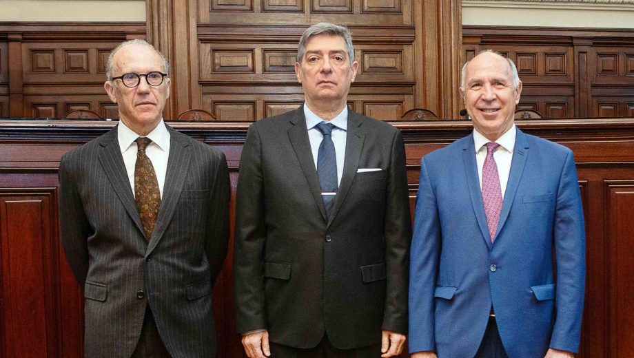 Los miembros de la Corte Suprema Carlos Rosenkrantz, Horacio Rosatti
y Ricardo Lorenzetti. Foto: archivo. 