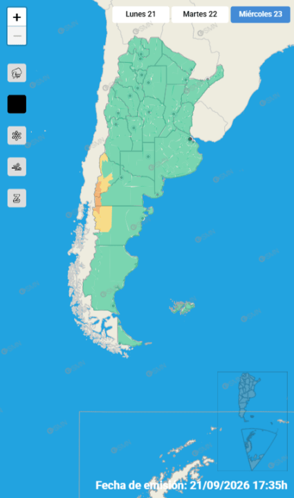 Mapa de alertas