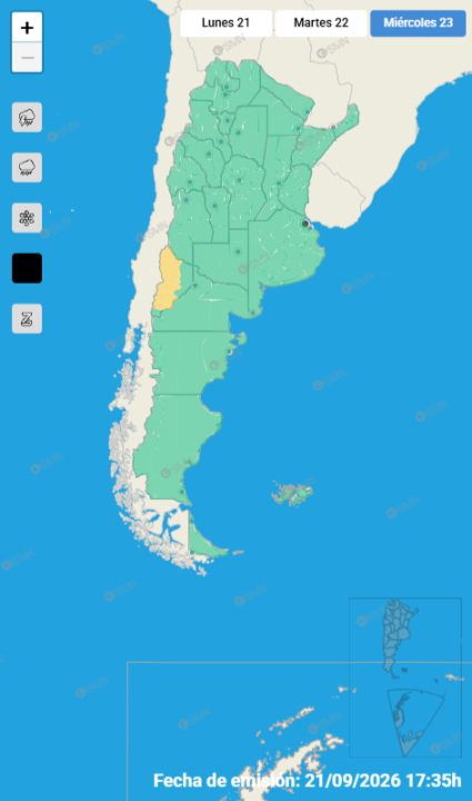 Mapa de alertas