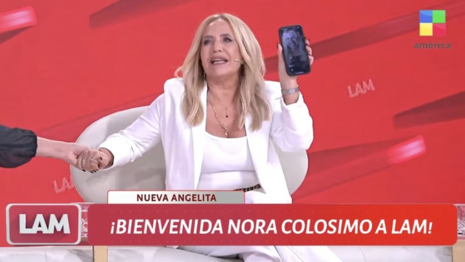 Nora Colosimo debutó como angelita en LAM. Foto: Captura América TV. 