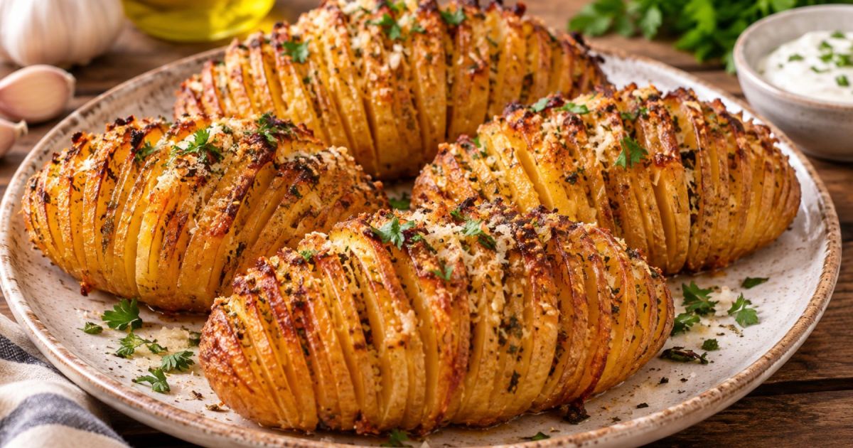 Receta de papas acordeón: crujientes y sabrosas