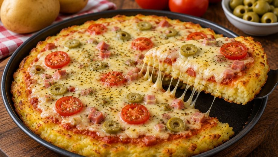 Pizza de papa. Foto ilustrativa.