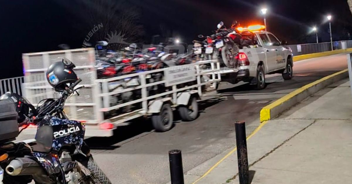 Operativo policial en Neuquén secuestró 130 motos de motociclistas descontrolados