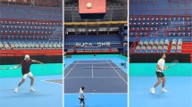 Imagen de Video | El Ruca Che ya está listo: así entrenó la Selección Argentina para la serie de Copa Davis en Neuquén