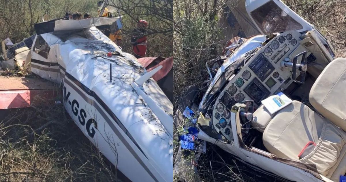 Accidente aéreo en Córdoba: una avioneta cayó y cinco personas fueron rescatadas