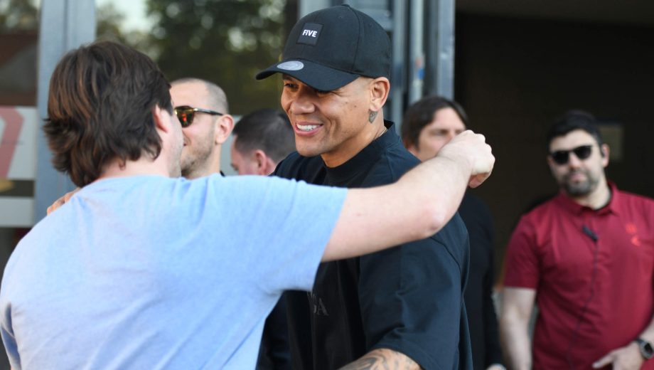 Marcos Rojo fue a ver a Estudiantes la última jornada ante Gimnasia de Mendoza. (Foto: FOTOBAIRES)