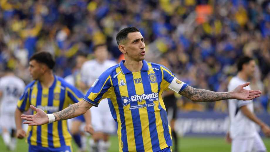 Fideo Di María marcó por duplicado y fue clave en la goleada de Rosario Central. (FBaires)