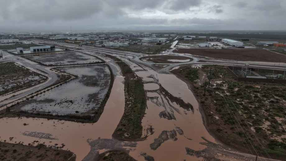 La tormenta volvió a descargar sobre Añelo (Foto: Gentileza)