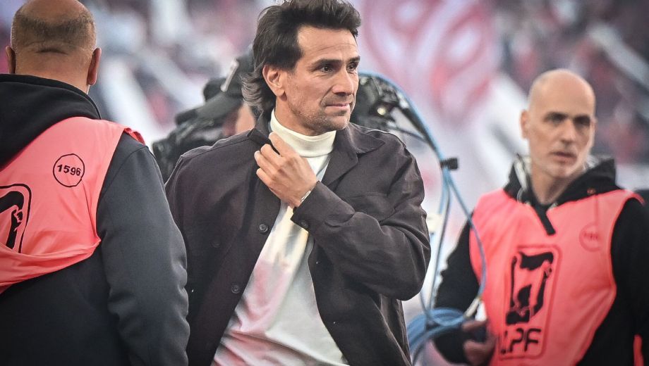 El entrenador Millonario estuvo picante en la conferencia de prensa. (Clarín Fotografía)