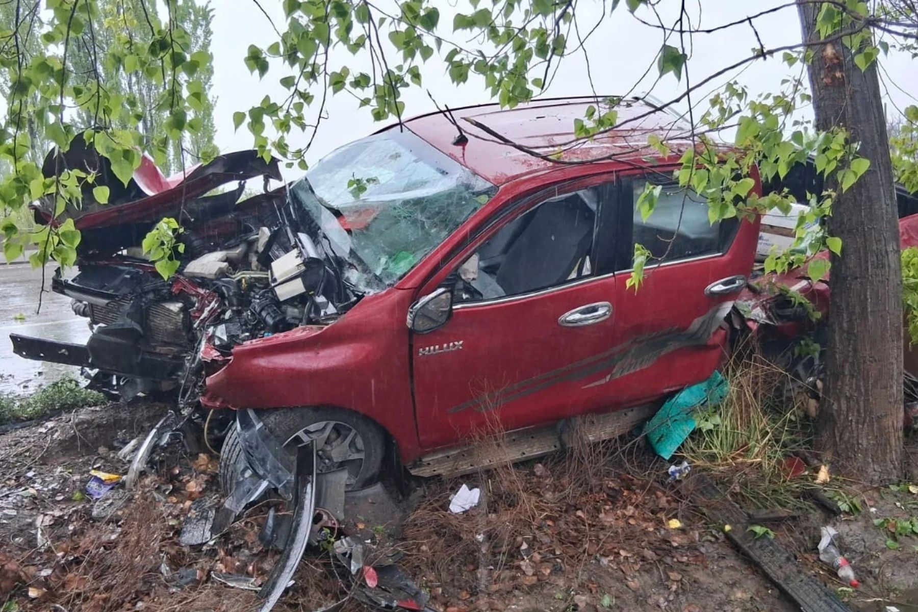 Accidente en la Ruta 22: dos heridos tras despiste por lluvia
