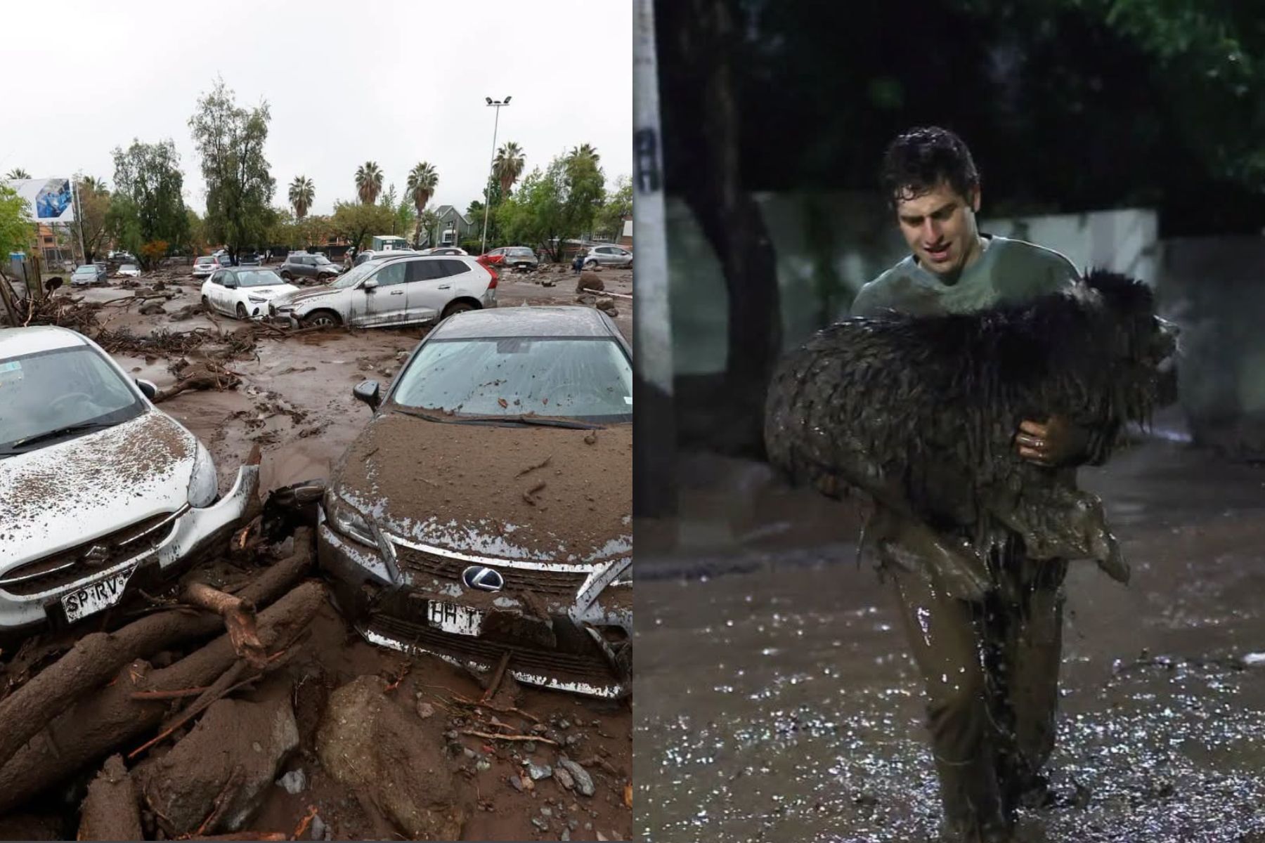 Intensas tormentas causan aluviones y cortes de energía en Santiago de Chile