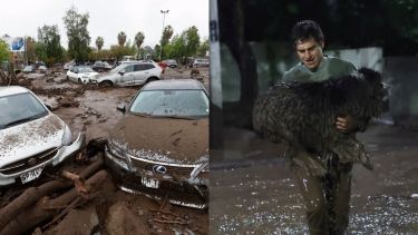 Aluvión en Chile: vehículos dañados en el barro y 48.000 hogares sin electricidad por el temporal