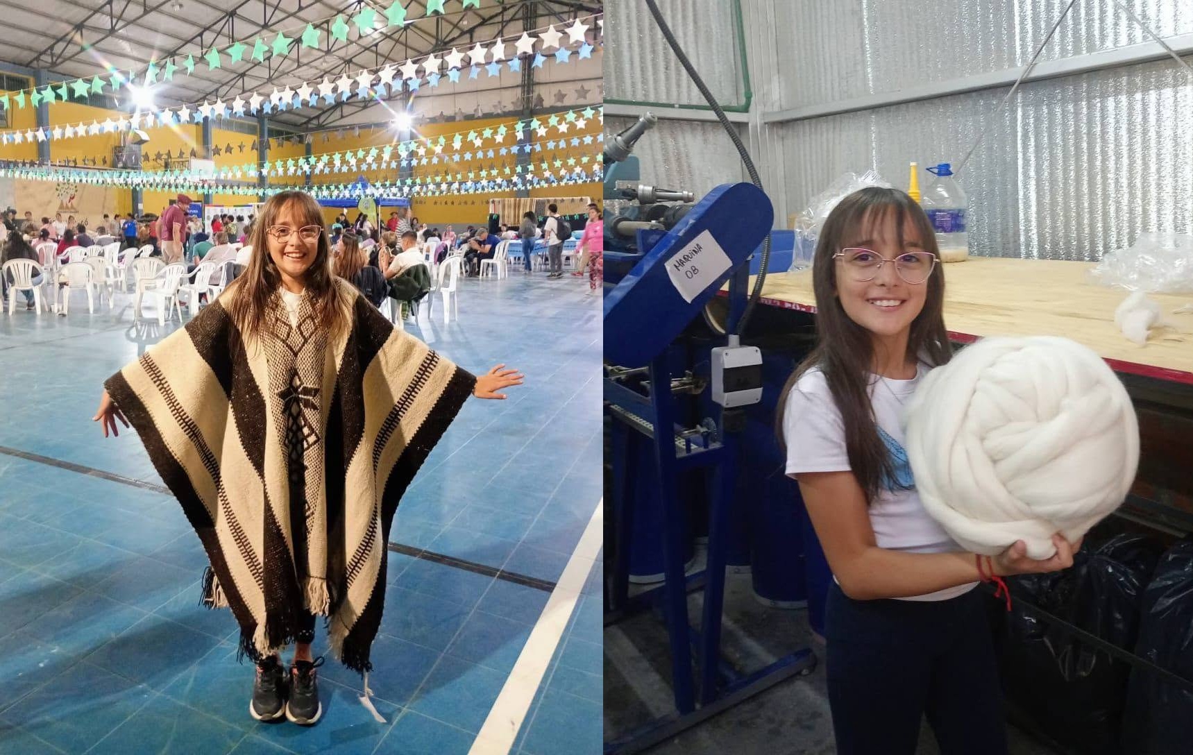 Antonella Hernández, la tejedora más joven de la Patagonia con solo 11 años