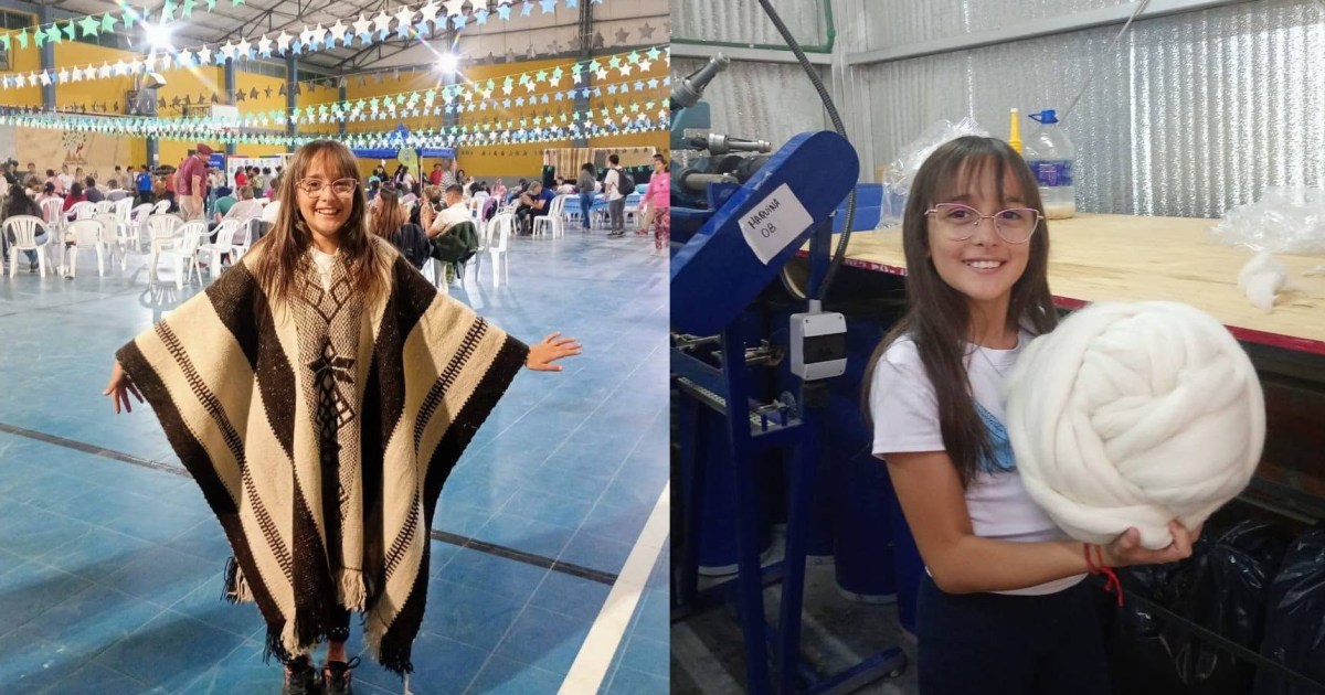 Antonella Hernández, la tejedora más joven de la Patagonia con solo 11 años