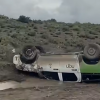 Imagen de Una camioneta de Provincia volcó en la Ruta 40 de Neuquén, cerca de Taquimilán