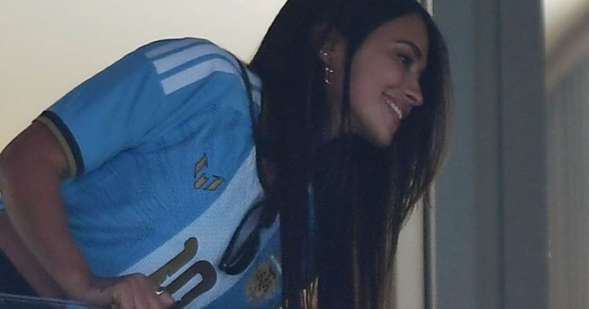 Antonela Roccuzzo eligió un look sobrio para la despedida de Messi