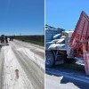 Imagen de Dos camiones chocaron en Ruta 22 por esquivar un bache: daños materiales y derrame de harina