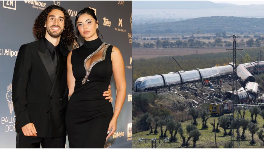 La esposa de Cucurella viajaba en un tren detrás del que sufrió el accidente en España.