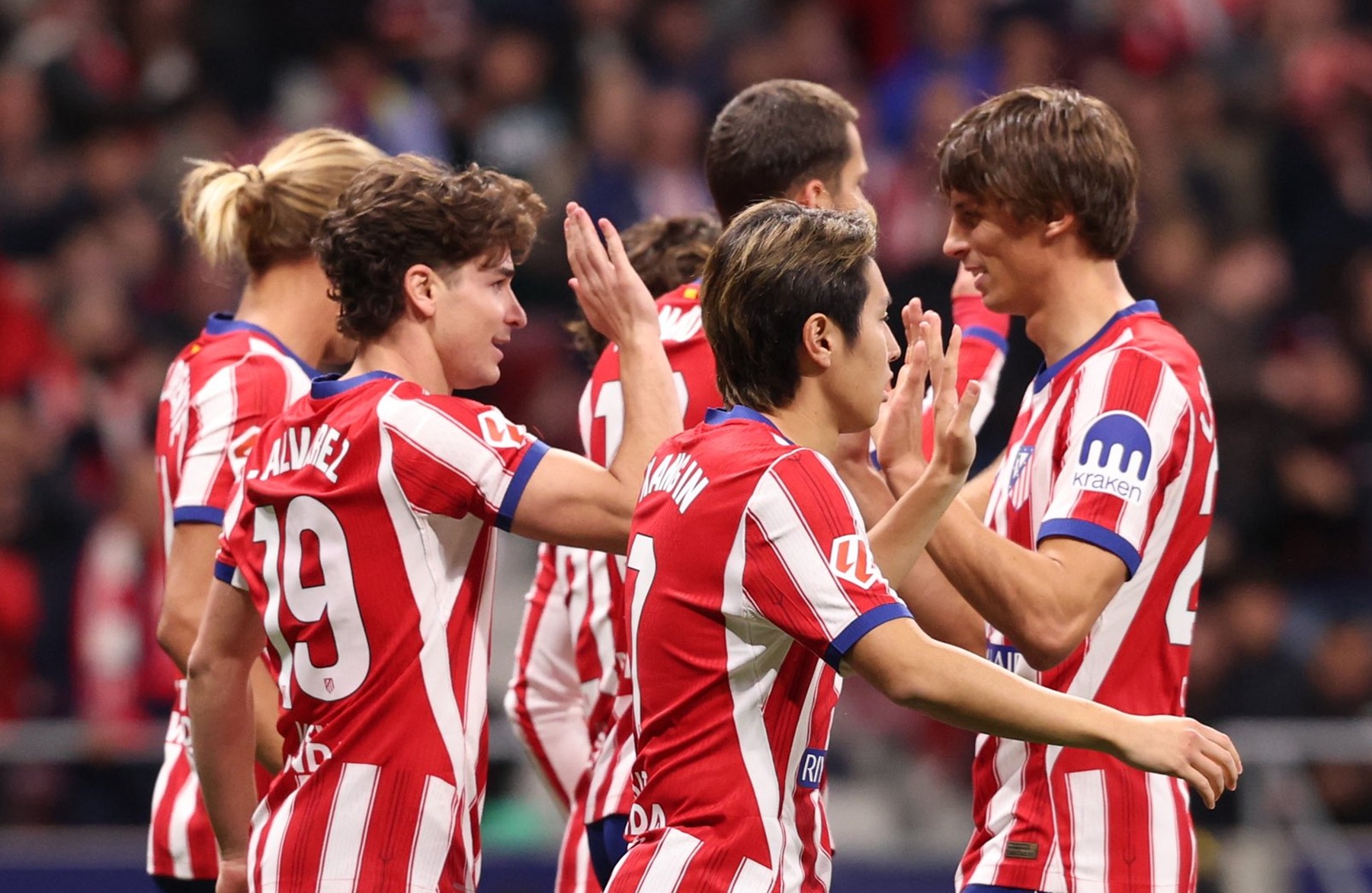 Julián Álvarez marcó en el triunfo del Atlético Madrid por la Liga de España