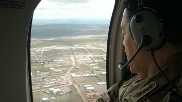 Presti, ministro de Defensa, sobrevoló Vaca Muerta y Punta Colorada para reconocer la infraestructura energética