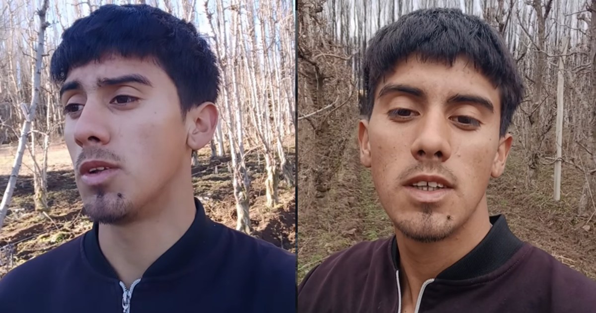 Joven de Santiago del Estero se viraliza por su trabajo en la poda de Neuquén