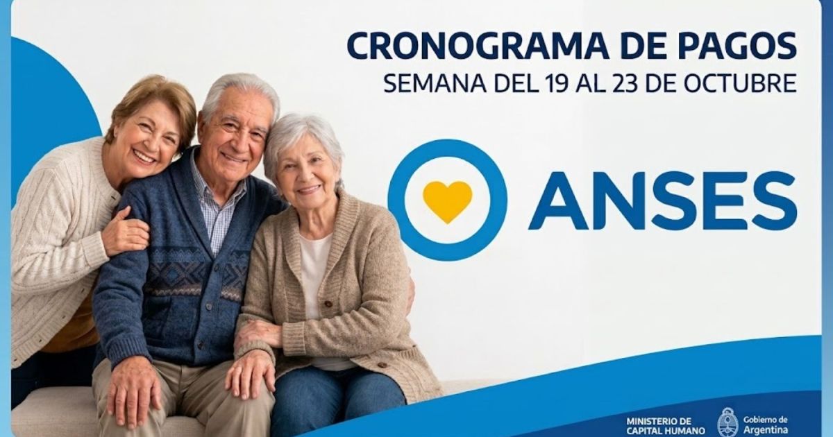 Calendario de pagos de ANSES del 19 al 23 de octubre 2026