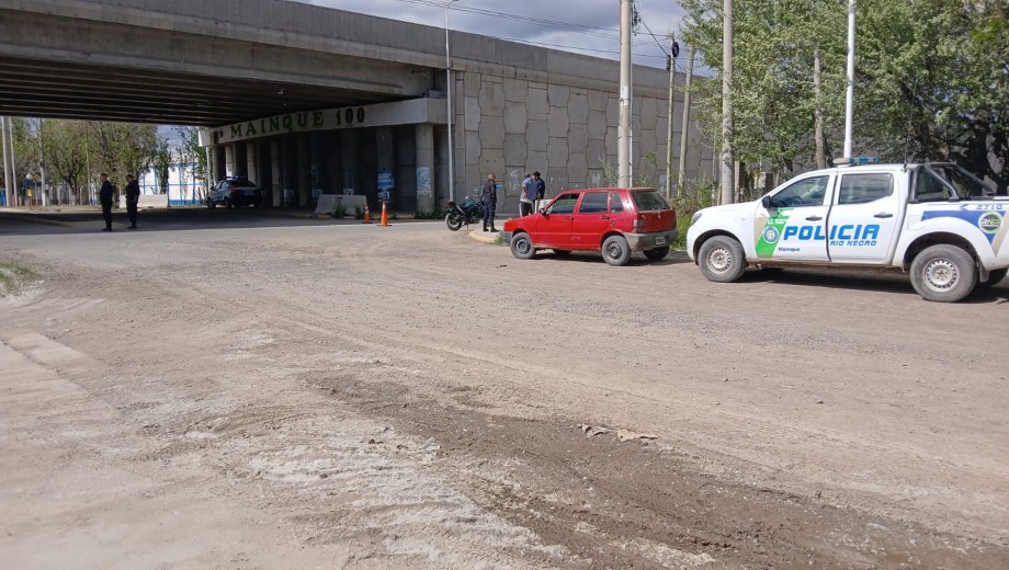 El intendente de Mainqué fue hospitalizado tras un choque en moto. Foto: prensa policía de RN.
