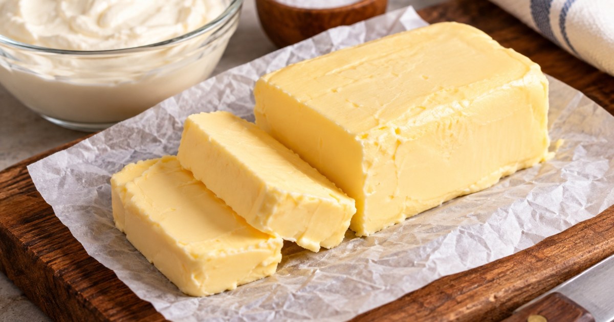 Elaboración sencilla de manteca casera con solo dos ingredientes