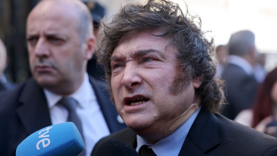 Javier Milei en España. Foto: AFP 
